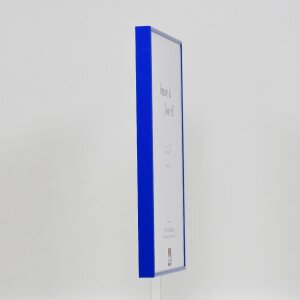Effect aluminium fotolijst Quadro 40x40 cm blauw acrylglas