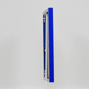 Effect aluminium fotolijst Quadro 40x40 cm blauw acrylglas