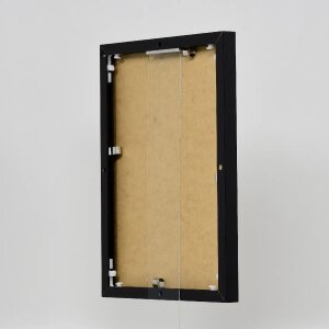 Effect aluminium fotolijst Quadro 40x50 cm zwart hoogglans acrylglas