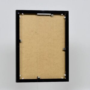 Effect aluminium fotolijst Quadro 40x50 cm zwart hoogglans acrylglas