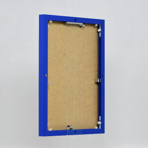 Effect aluminium fotolijst Quadro 50x100 cm blauw acrylglas