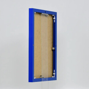 Effect aluminium fotolijst Quadro 50x100 cm blauw acrylglas