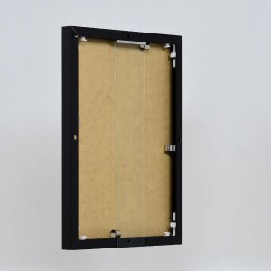 Effect aluminium fotolijst Quadro 60x80 cm zwart hoogglans acrylglas