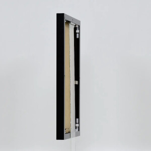 Effect aluminium fotolijst Quadro 14,8x21 cm zwart hoogglans acrylglas