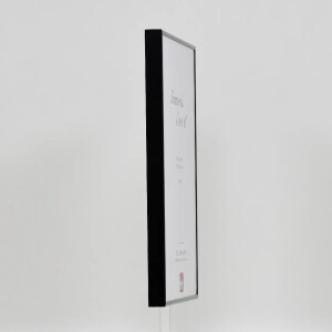 Effect aluminium fotolijst Quadro 14,8x21 cm zwart hoogglans acrylglas
