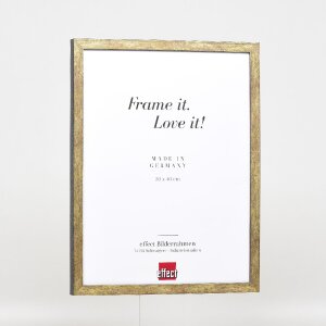 Clayre & Eef houten fotolijst met antikgouden glas 30,5x91,5 cm