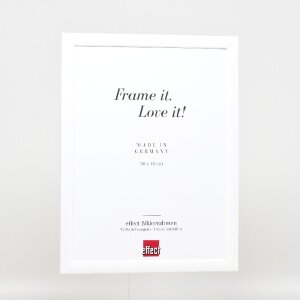 effect Houten fotolijst Profil 43 wit hoogglans 21x29 cm kunstglas