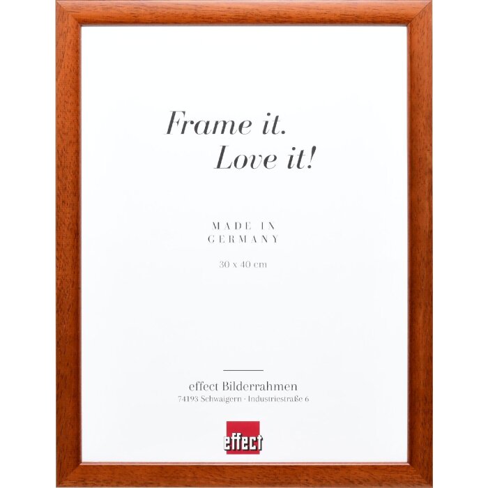 Effect Holz-Bilderrahmen Profil 43 bruin 25x35 cm kunstglas