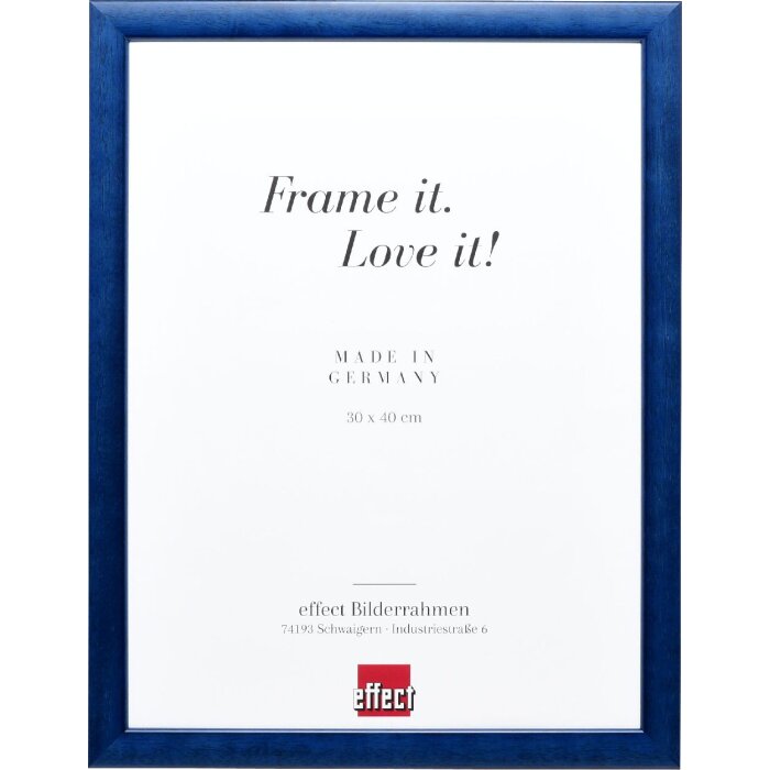 Effect houten fotolijst Profil 43 royalblau 25x60 cm met kunstglas