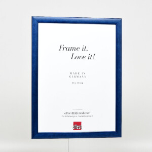 Effect Holz-Foto-Rahmen Profil 43 royalblau 27x48 cm Kunstglas