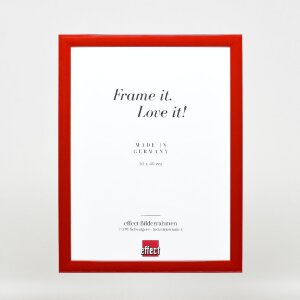 Effect Holz-Bilderrahmen Profil 43 rood hoogglans 60x90 cm kunstglas