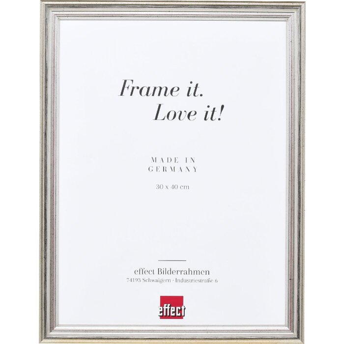 Effect Houten Fotolijst Profiel 44 zilver 35x50 cm kunstglas