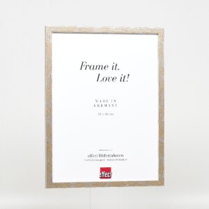 Clayre & Eef effect houten fotolijst Profil 51 antiek zilver 10x10 cm acrylglas