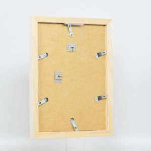 Effect houten fotolijst profiel 52 wit 25x35 cm Kunstglas