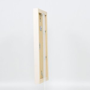 Effect houten fotolijst profiel 52 wit 25x35 cm Kunstglas