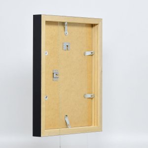 Effect houten fotolijst profiel 55 zwart 40x40 cm Kunstglas