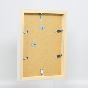 Effect houten fotolijst profiel 55 wit 70x70 cm Kunstglas