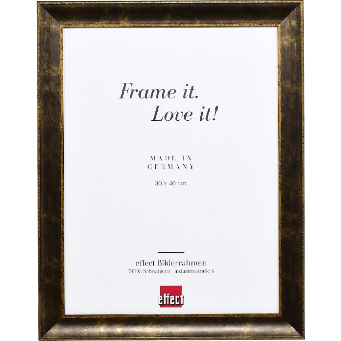 Effect Houten Fotolijst Profil 68 Zwart 25x50 cm met Kunstglas