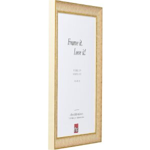 Effect Holzrahmen Profil 68 in ivoorkleur, 30,5x91,5 cm houten fotolijst met kunstglas