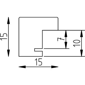 Effect Holzrahmen Profil 70 Eiche 30x30 cm Kunstglas