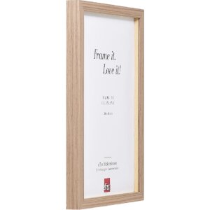 Effect Holzrahmen Profil 54 Notenboom 25x60 cm met klarglas