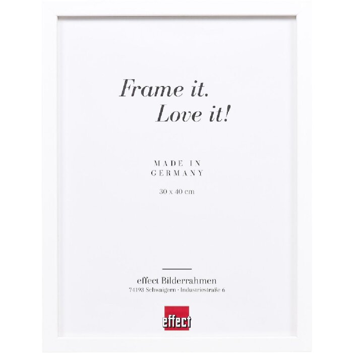 Effect Holzrahmen Profil 58 wit 20x28 cm met kralenglas en afstandsleister