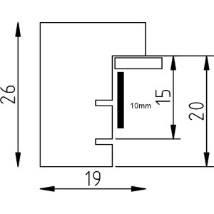 Effect Holzrahmen Profil 58 wit 20x28 cm met kralenglas en afstandsleister