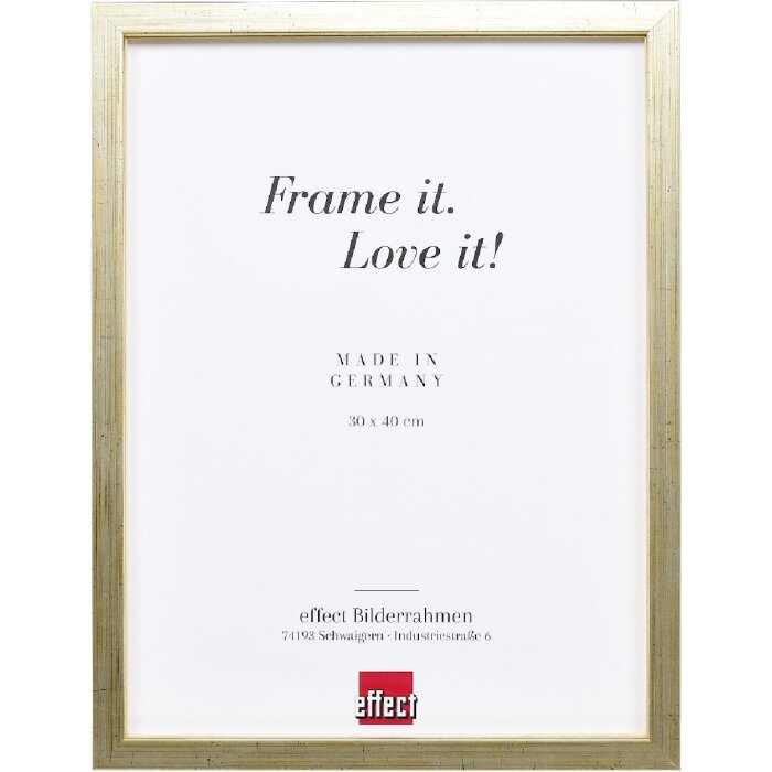 Effect Holzrahmen Profil 58 antik zilver 42x59,4 cm houten fotolijst met klear glas en afstandsbalk