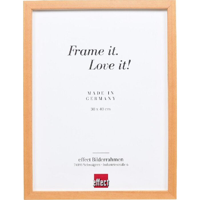 effect Houten lijst Profil 58 lichtbruin 70x70 cm met klarglas en afstandsbalk