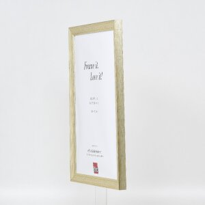 effect Wandspiegel met houten profiel 40x50 cm, antikzilver