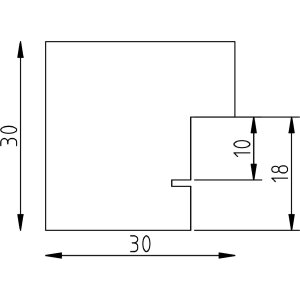 effect wandspiegel profiel 52 wit 20x30 cm