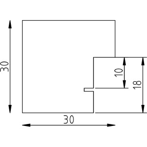 Effect wandspiegel Profil 52 wit 59,4x84,1 cm
