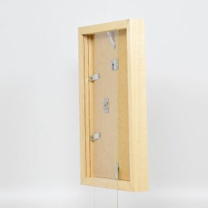 effect wandspiegel met houten profiel 55 natuur 30x40 cm