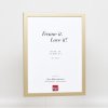 Effect wandspiegel Wood Profile Top Cube Spiegel goud 50x70 cm