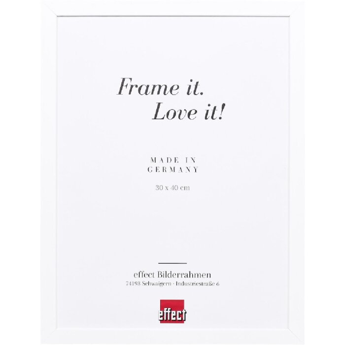 Effect Holzrahmen Top Cube 10x10 cm wit met acrylglas museumkwaliteit