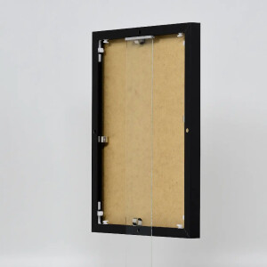 Effect Quadro aluminium fotolijst 18x32 cm zwart museumglas