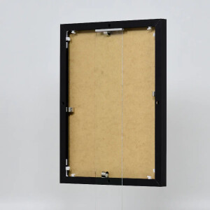 Effect Quadro aluminium fotolijst 18x32 cm zwart museumglas