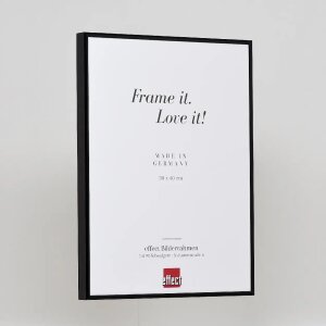 Effect Quadro aluminium frame 18x32 cm zwart hoogglans met museumglas