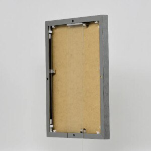 Effect aluminium fotolijst Quadro 20x28 cm antiek zilver museumglas