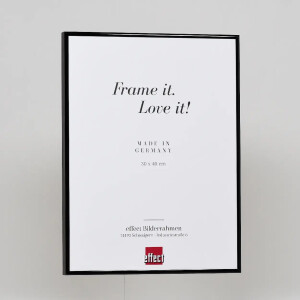 Effect aluminium fotolijst Quadro 21x29,7 cm zwart hoogglans museumglas