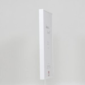 Effect aluminium fotolijst Quadro 23x70 cm wit museumglas