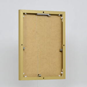 Effect aluminium fotolijst Quadro 23x70 cm goud museumglas