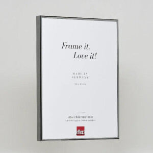 Effect Quadro aluminium lijst 24x30cm antiek zilver met museumglas