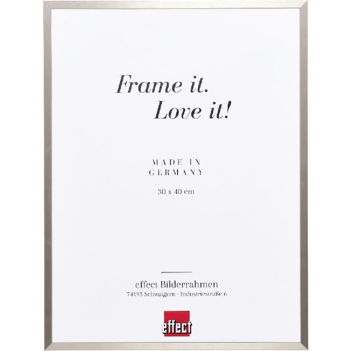 Effect Aluminium Fotolijst Serie 2 met Museumsglas, grijs geborsteld, 42x59,4 cm