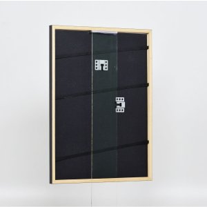 Effect massief houten fotolijst profiel 39 zwart 13x13 cm Museumglas