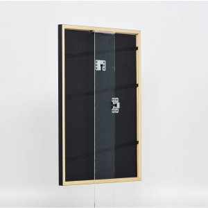 Effect massief houten fotolijst profiel 39 zwart 13x13 cm Museumglas
