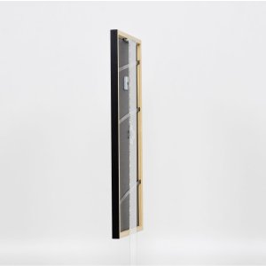 Effect massief houten fotolijst profiel 39 zwart 13x13 cm Museumglas