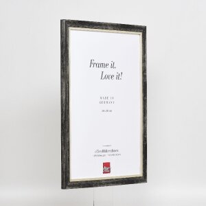 Effect Holz-Bilderrahmen Profil 40 Platin 20x20 cm Museumsglas