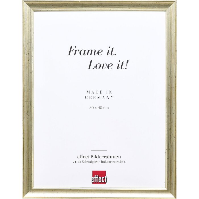 Effect Holz-Bilderrahmen Profil 41 Antiksilber 30x45 cm Museumsglas