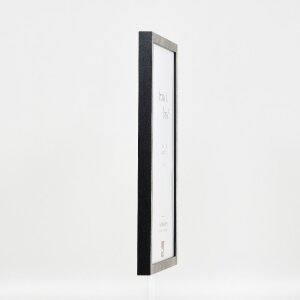 Effect houten fotolijst met museumglas zilver 25x60 cm